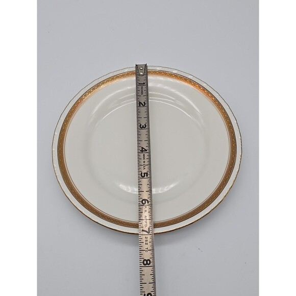 Rorstrand Sweden Porcelain #531 Scalloped Dessert Plate Gold Ribbon Pattern - Picture 4 of 6